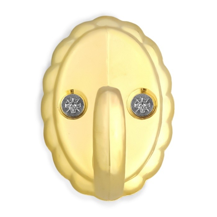 Крючок мебельный ТУНДРА TKO018, однорожковый, золото