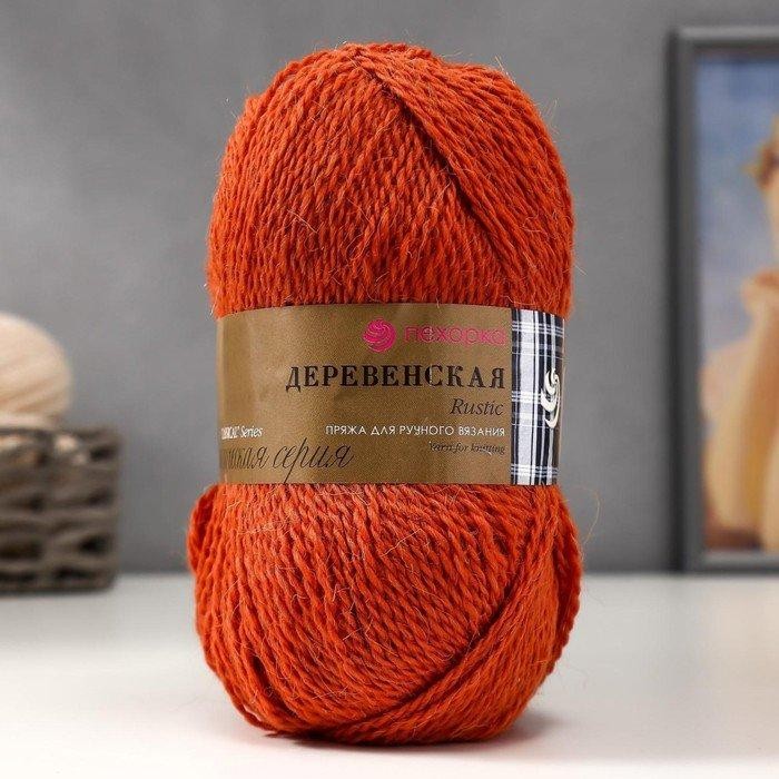 Пряжа "Деревенская" 100% шерсть 250м/100гр (516-персидская сирень)