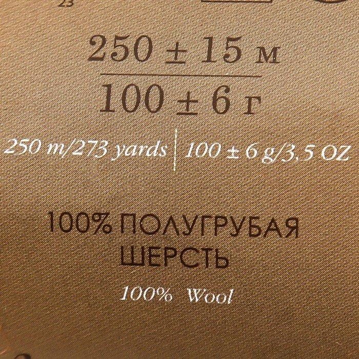 Пряжа "Деревенская" 100% шерсть 250м/100гр (516-персидская сирень)