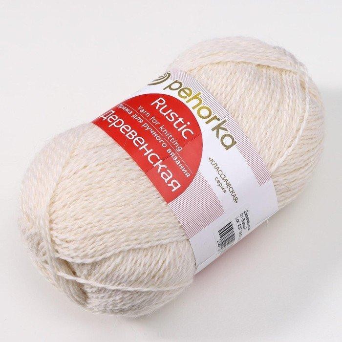 Пряжа "Деревенская" 100% шерсть 250м/100гр (516-персидская сирень)