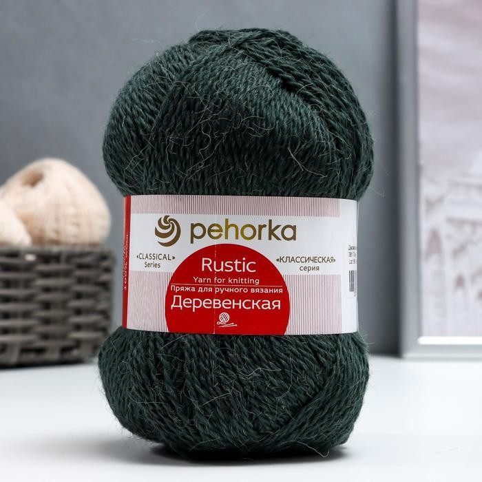 Пряжа "Деревенская" 100% шерсть 250м/100гр (516-персидская сирень)