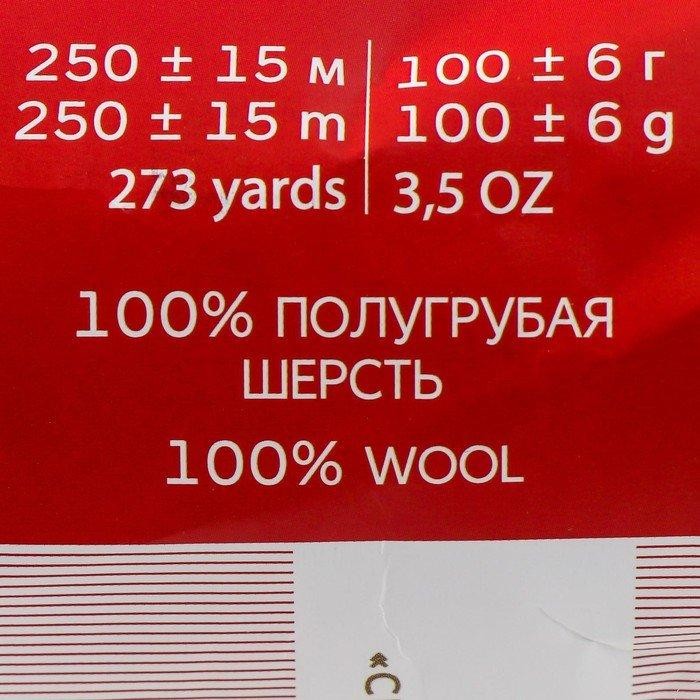 Пряжа "Деревенская" 100% шерсть 250м/100гр (516-персидская сирень)