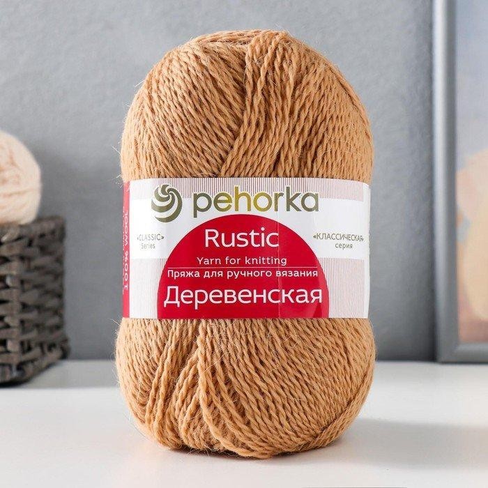 Пряжа "Деревенская" 100% шерсть 250м/100гр (516-персидская сирень)