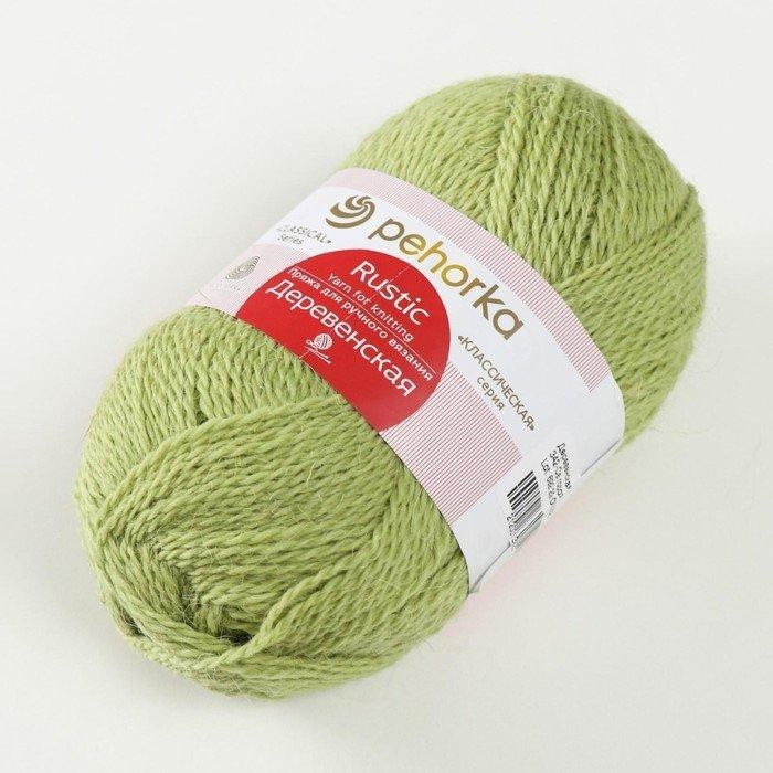 Пряжа "Деревенская" 100% шерсть 250м/100гр (516-персидская сирень)