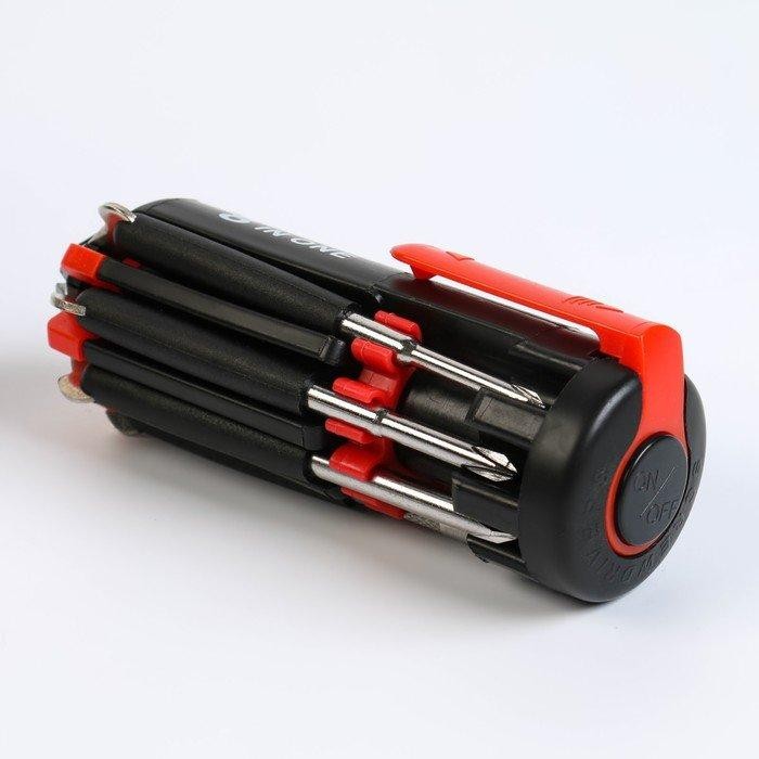 Фонарь-мультитул многофункциональный "Мастер на все руки", 6 LED, 7 отвёрток, 4  х 10 см