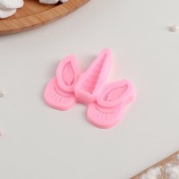 Молд «Взгляд единорога», 6,5×6,5 см, цвет розовый