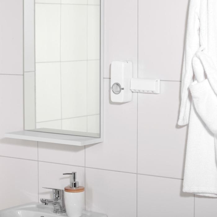 Держатель для зубных щёток и выдавливатель для зубной пасты Доляна, 15.5×6×6 см (для пасты), 11.5×5.5×3.5 см (для щёток), белый