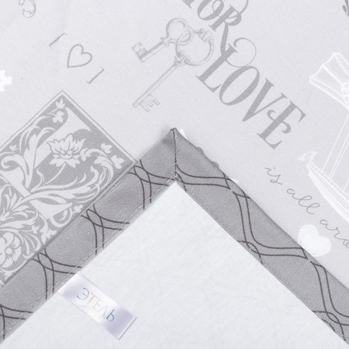 Скатерть "Этель" Love 220х147 см, 100% хл, саржа 190 гр/м2 Скатерть "Этель" Love 220х147 см, 100% хл, саржа 190 гр/м2