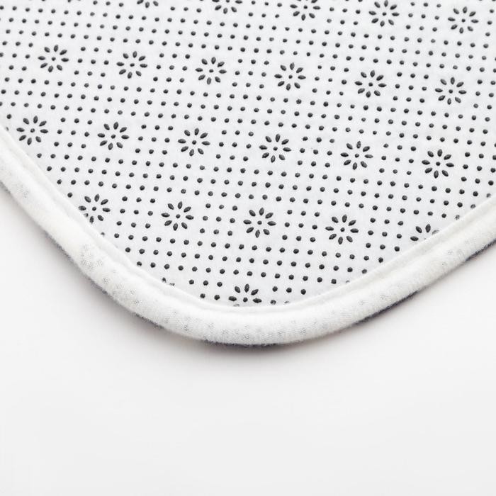 Коврик для ванной «Этель. Эвкалипт», 80×50 см, велюр