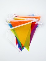 Гирлянда на ленте текстильная «Цветные флажки», 10 м