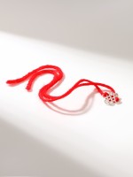 Браслет-оберег «Красная нить» на мудрость, бесконечный узел, цвет серебро, 20 см