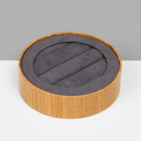 Подставка для колец QF «Круг эко», 4 полосы, 11×11×3,5 см, цвет серый