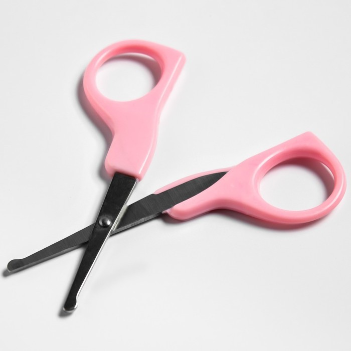 Детский маникюрный набор, 3 предмета: ножницы, пилка, книпсер, от 0 мес., цвет жёлтый