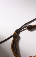 Браслет кожа «Стиль» дельфины, цветной с серебром, d=7.5 см