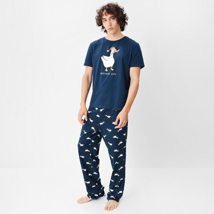 Пижама мужская KAFTAN "Новогодняя дичь", размер 54