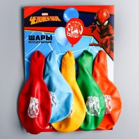 Воздушные шары «С Днем Рождения», Человек-паук, 5 шт., 12"