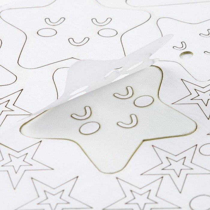 Наклейки интерьерные "Звезды", детские, декор на стену, панно 120 х 57 см