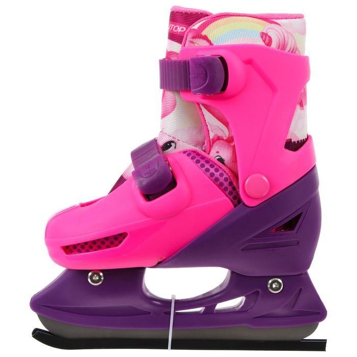 Коньки детские ледовые раздвижные «Дракоша» 223S, размер 30-33