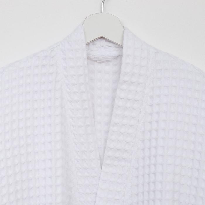 Халат вафельный мужской удлиненный Этель "Boho" р. 58-60, цв. белый,  100%хл, 290 г/м2