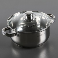 Кастрюля «Гретта», 2,2 л, d=18 см, капсульное дно, стеклянная крышка