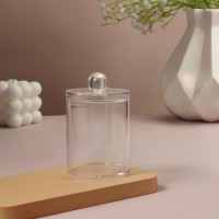 Органайзер для ватных палочек, с крышкой, 7×11.5 см, прозрачный