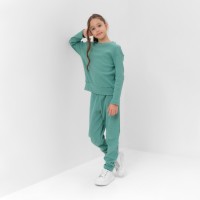 Костюм для девочки (свитшот, брюки) MINAKU цвет оливы, рост 104 см