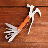 Мультитул 8в1, в чехле, рукоять дерево