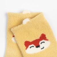 Носки детские махровые со стопперами MINAKU, жёлтые, размер 10-12 см