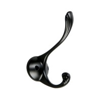 Крючок мебельный CAPPIO RARITY, двухрожковый, цвет черный