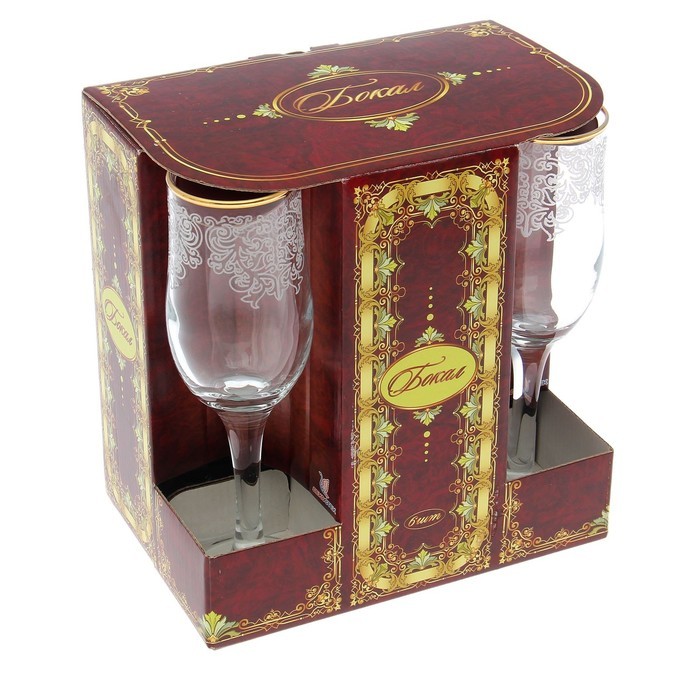 Набор бокалов для шампанского «Боярский», 200 мл, 6 шт