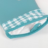 Рукавица для горячего с манжетой Доляна «Клетка», 27×18,5 см, цвет МИКС