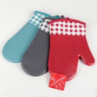 Рукавица для горячего с манжетой Доляна «Клетка», 27×18,5 см, цвет МИКС