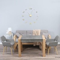 Часы-наклейка DIY "Акстелл", d-120 см, золотистые