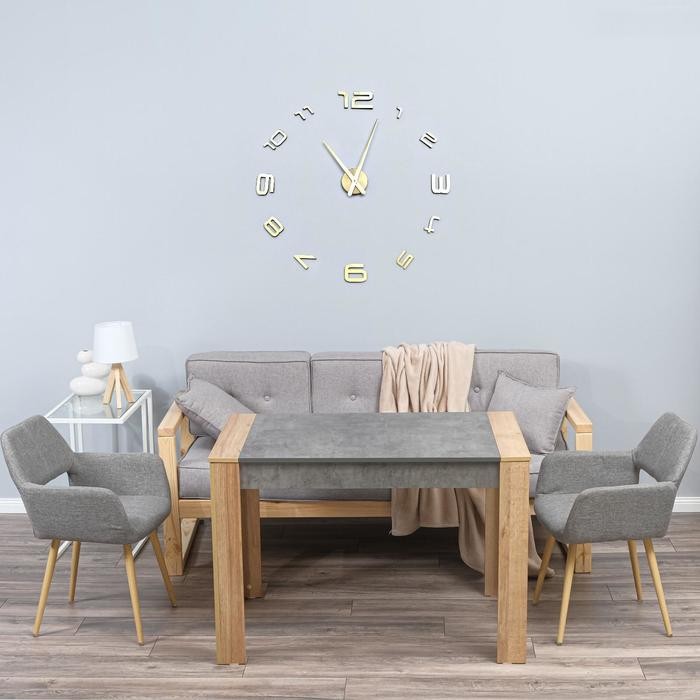 Часы-наклейка DIY "Акстелл", d-120 см, золотистые