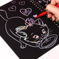 Гравюра для девочек «Кошечка Мари», набор для творчества, голографический фон, 8 гравюр, Дисней