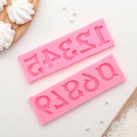 Молд «Цифры с узором», 16,6×10,5 см, цвет МИКС