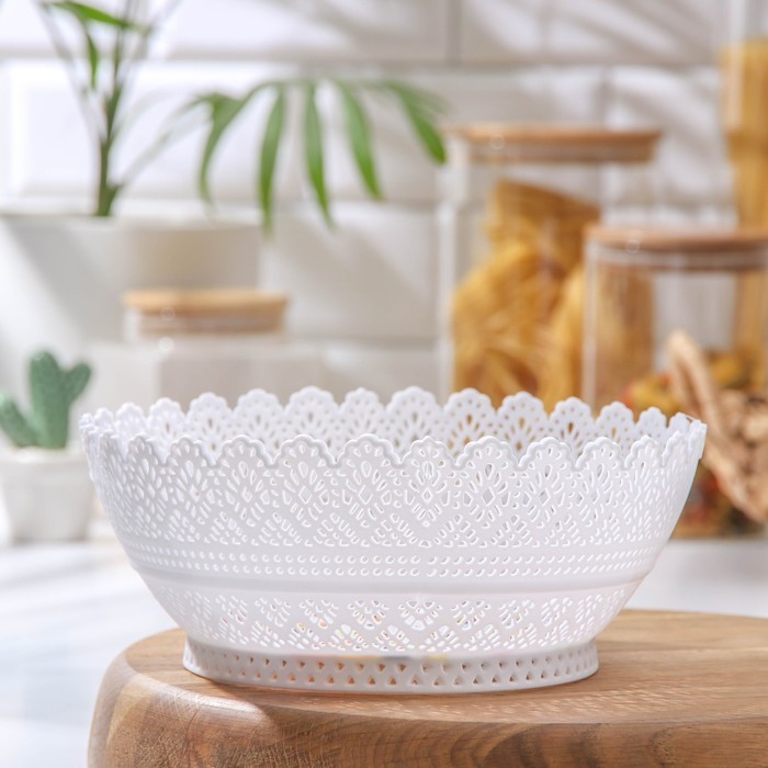 Ваза для хлеба и фруктов «Зефир. Принт», 20 см, рисунок МИКС