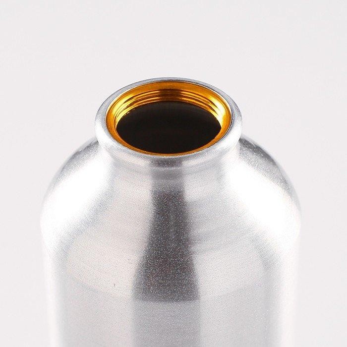 Фляжка-бутылка фигурная с карабином, 350 мл, 304 сталь