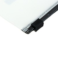 Папка-конверт на ZIP-молнии А6, 180 мкм, ErichKrause, Diamond Total White, с тиснением, полупрозрачная, белая