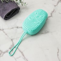 Щётка силиконовая для тела с поролоном Доляна «Мышонок», зелёная