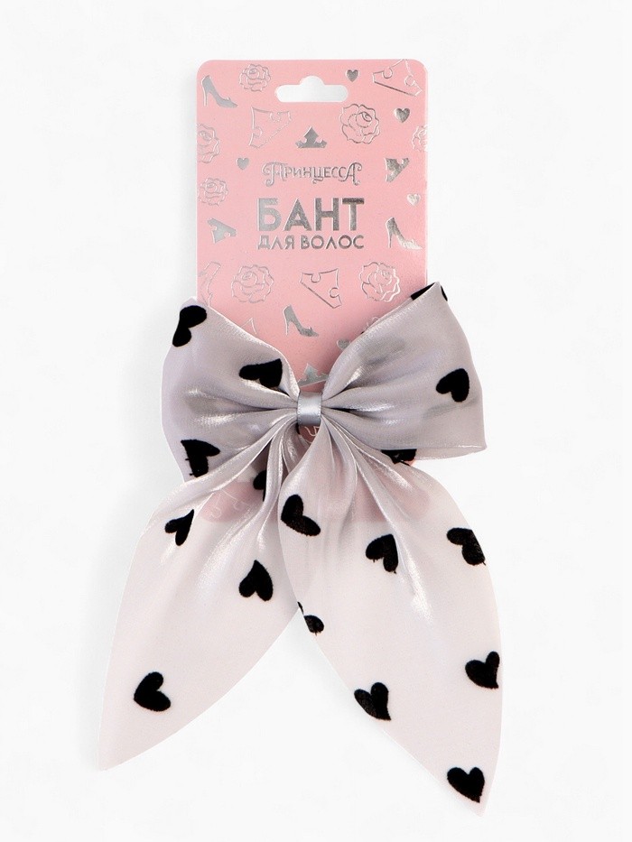 Бант для волос на заколке «Сердечки», Принцессы