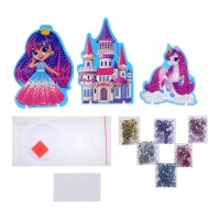 Алмазная мозаика с частичным заполнением на фигурках «Волшебный замок», для детей