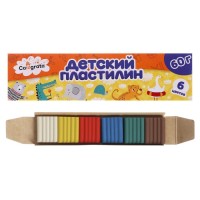 Пластилин Calligrata «Классический», 6 цветов, 60 г