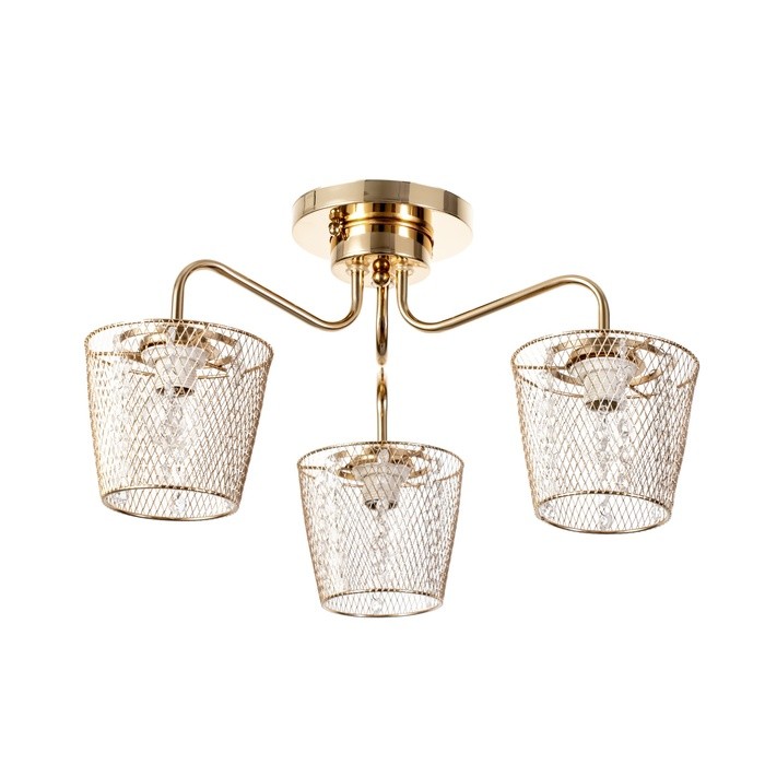 Люстра "Лаура" 3x60Вт E27 золото 54х54х29 см.