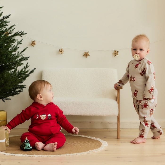 Костюм детский (толстовка и штанишки) «Крошка Я. Новогодние медвежата», рост 74-80 см