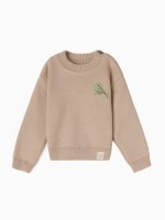 Джемпер вязаный новогодний Крошка Я "Еловые веточки" рост 68-74 см, цвет бежевый