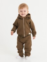 Костюм (толстовка, брюки) «Крошка Я» BASIC LINE, рост 74-80 см, кофейный