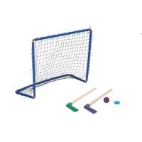 Набор хоккейный 5 в 1: ворота, 2 клюшки, шайба, мячик, микс