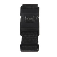 Ремень для чемодана или сумки с кодовым замком, черный