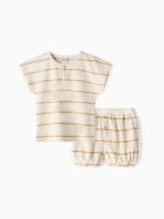 Костюм махровый (шорты и футболка) Крошка Я, рост 86-92 см, молочный